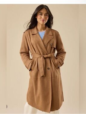 NWT Altar'd State Christie Suede Trench Coat